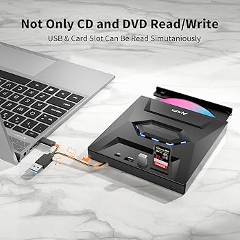 Amazon.com: Alxum External CD/DVD Drive for Laptop, Type-C USB 3.0